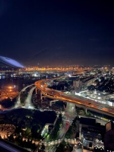 夜のマリンタワーからの景色